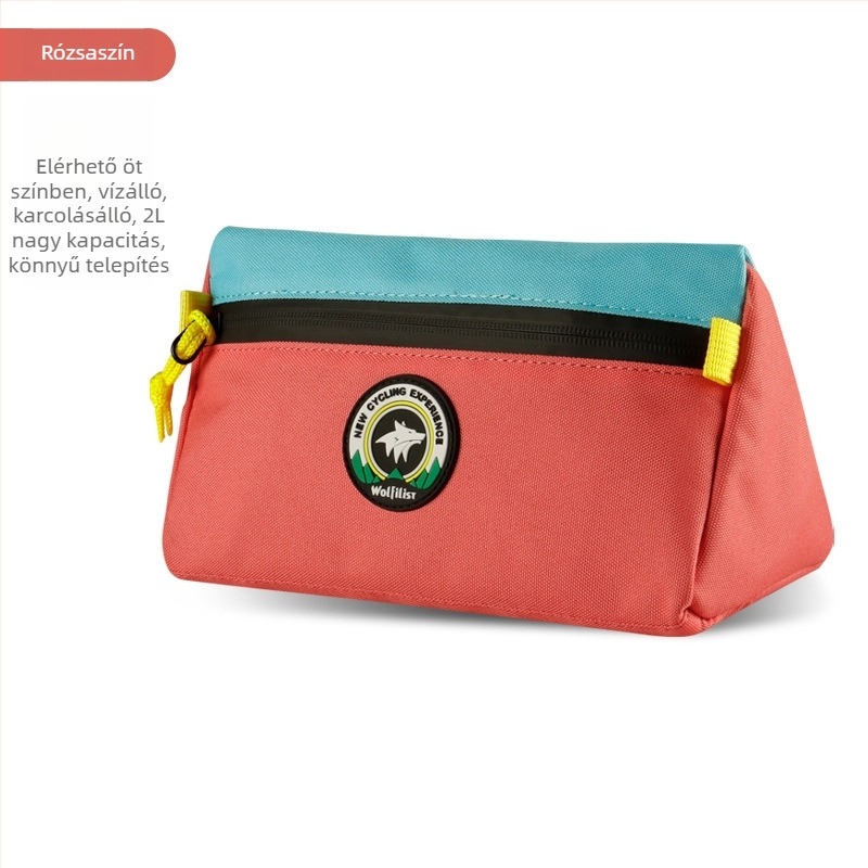 Vízálló háromszög alakú kerékpár táska – 2L kapacitás, poliészter, wolfilist