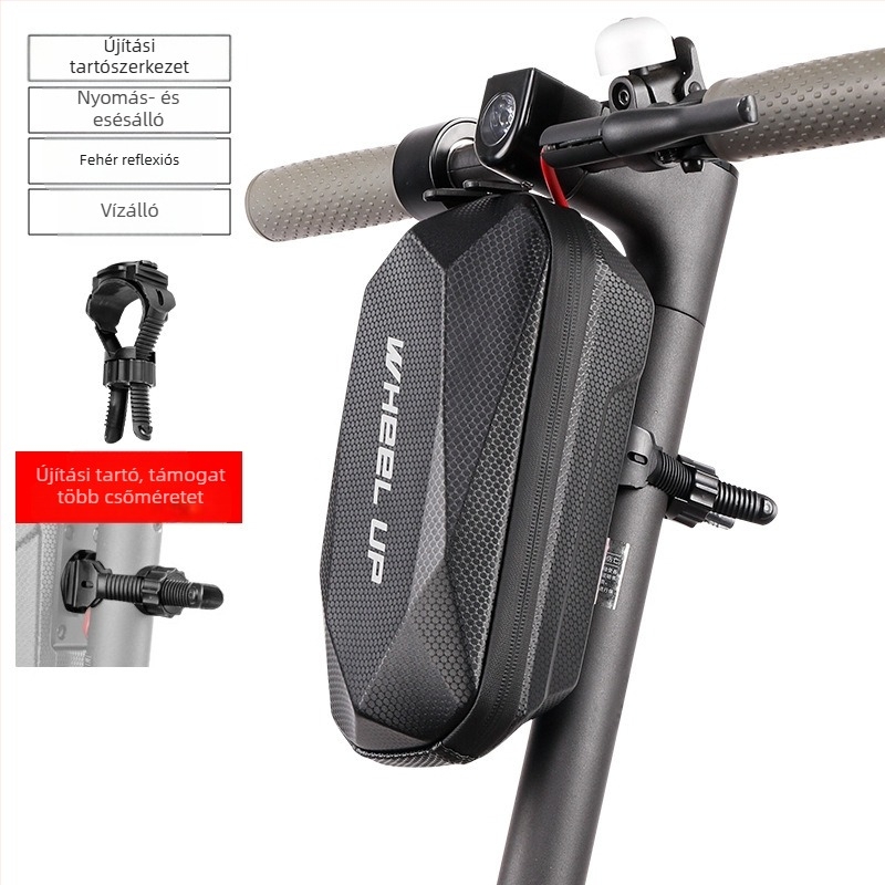 Kerékpár kormánytáska EVA anyagból, 3L kapacitás, vízálló, gyors szétszerelés, WHEEL UP