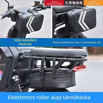 E-kerékpár oldaltáska, hátsó akasztós rekesz, univerzális, nagy kapacitású