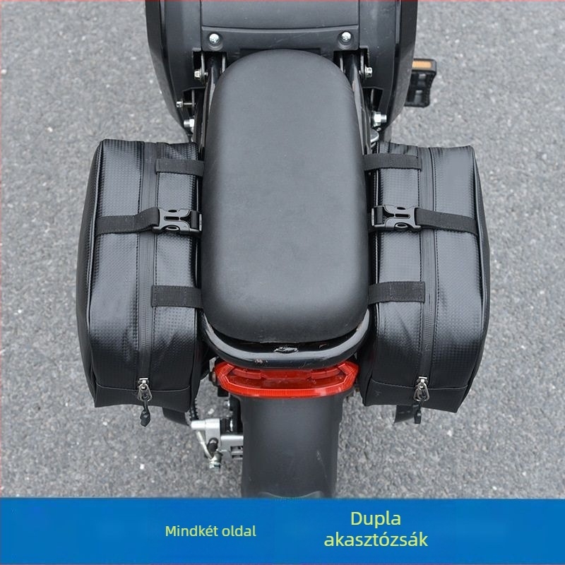 E-kerékpár oldaltáska, hátsó akasztós rekesz, univerzális, nagy kapacitású