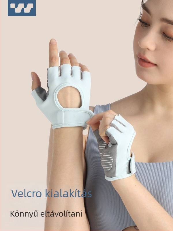 Félujjas kerékpáros kesztyűk, bőr, Sway, felnőtteknek, uniszex (fitnesz és kerékpározás)