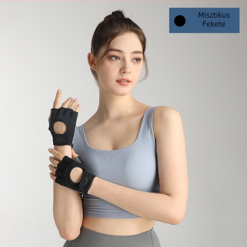 Félujjas kerékpáros kesztyűk, bőr, Sway, felnőtteknek, uniszex (fitnesz és kerékpározás)