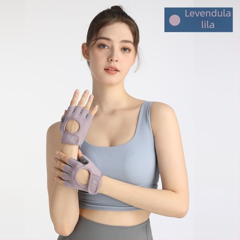 Félujjas kerékpáros kesztyűk, bőr, Sway, felnőtteknek, uniszex (fitnesz és kerékpározás)