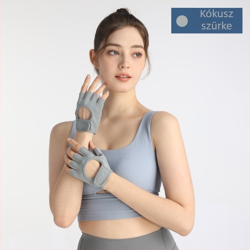 Félujjas kerékpáros kesztyűk, bőr, Sway, felnőtteknek, uniszex (fitnesz és kerékpározás)