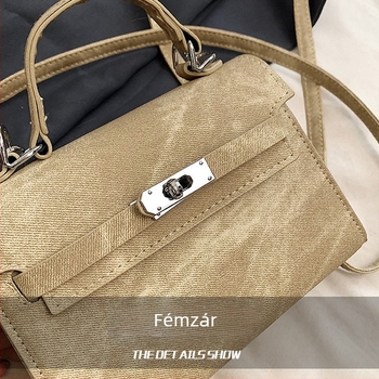 Női PU bőr crossbody táska — vízszintes négyszögletes forma, cipzáras zárás, poliészter bélés, egy vállpánt