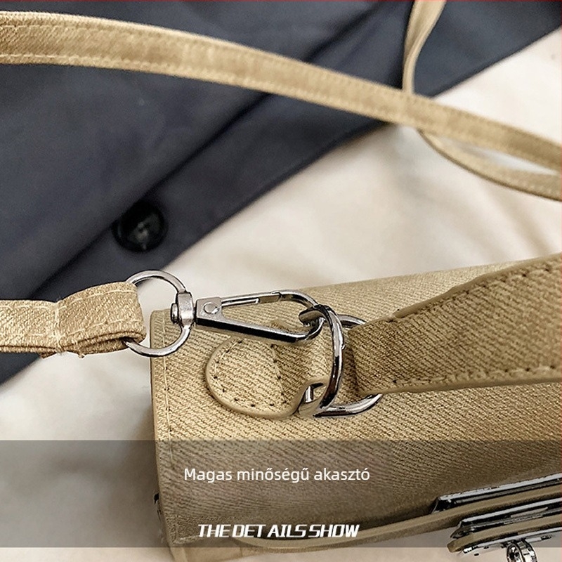 Női PU bőr crossbody táska — vízszintes négyszögletes forma, cipzáras zárás, poliészter bélés, egy vállpánt