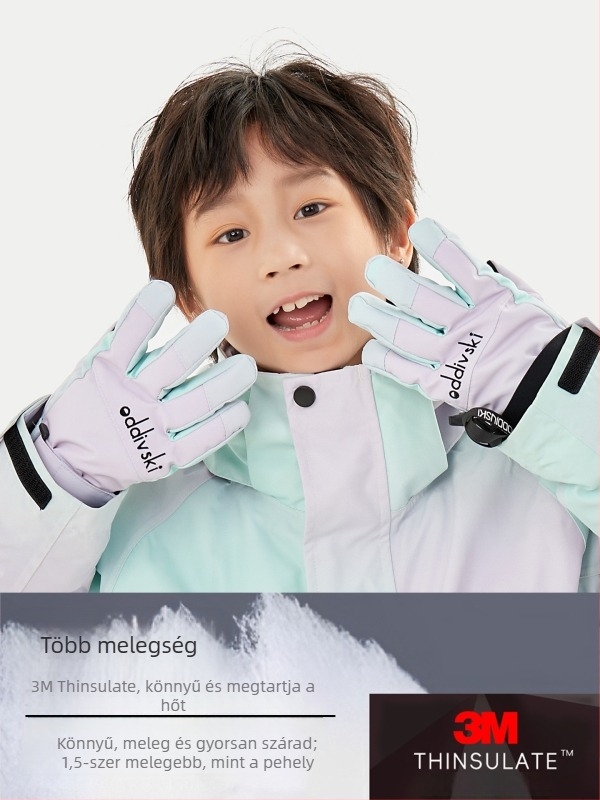 oddivski Gyerek síkesztyűk – vízálló és szélálló, fleece béléssel, külső Oxford anyag, belső poliészter bélés, 20000-es vízállósági érték
