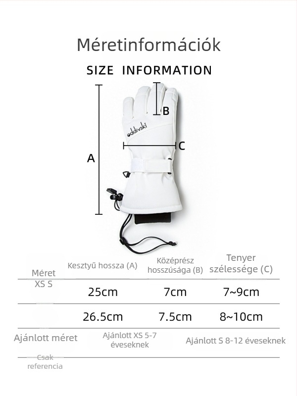 oddivski Gyerek síkesztyűk – vízálló és szélálló, fleece béléssel, külső Oxford anyag, belső poliészter bélés, 20000-es vízállósági érték