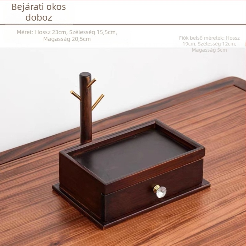 Ékszerdoboz forgó tükrövel – porálló, asztali tároló, 3 rétegű, anyag: papír