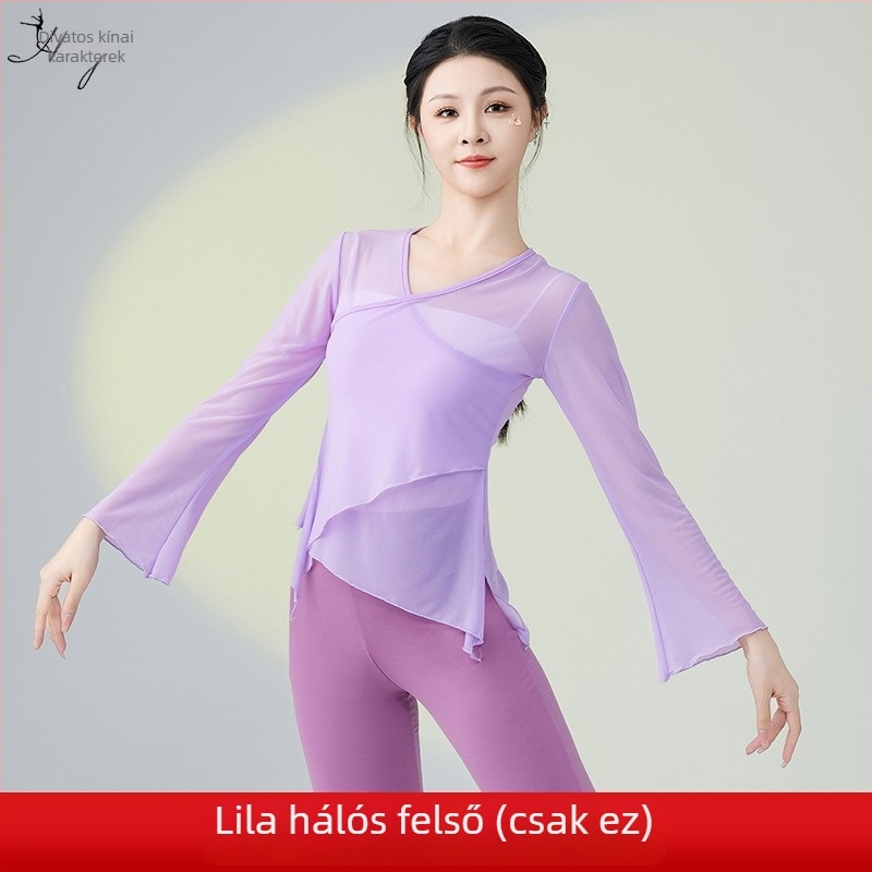 Táncgyakorlat felső – hálós anyag, nylon 80-90% – etnikai tánc, női