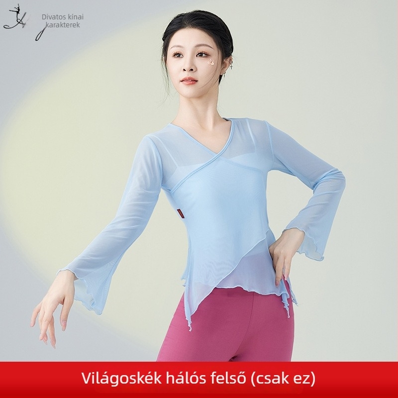 Táncgyakorlat felső – hálós anyag, nylon 80-90% – etnikai tánc, női