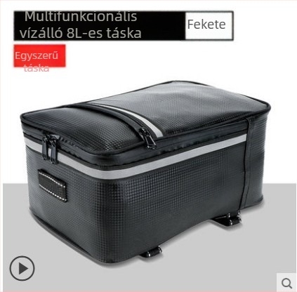 Kerékpár hátsó csomagtartó táska, 6L, vízálló poliészter, modell N577, béléssel