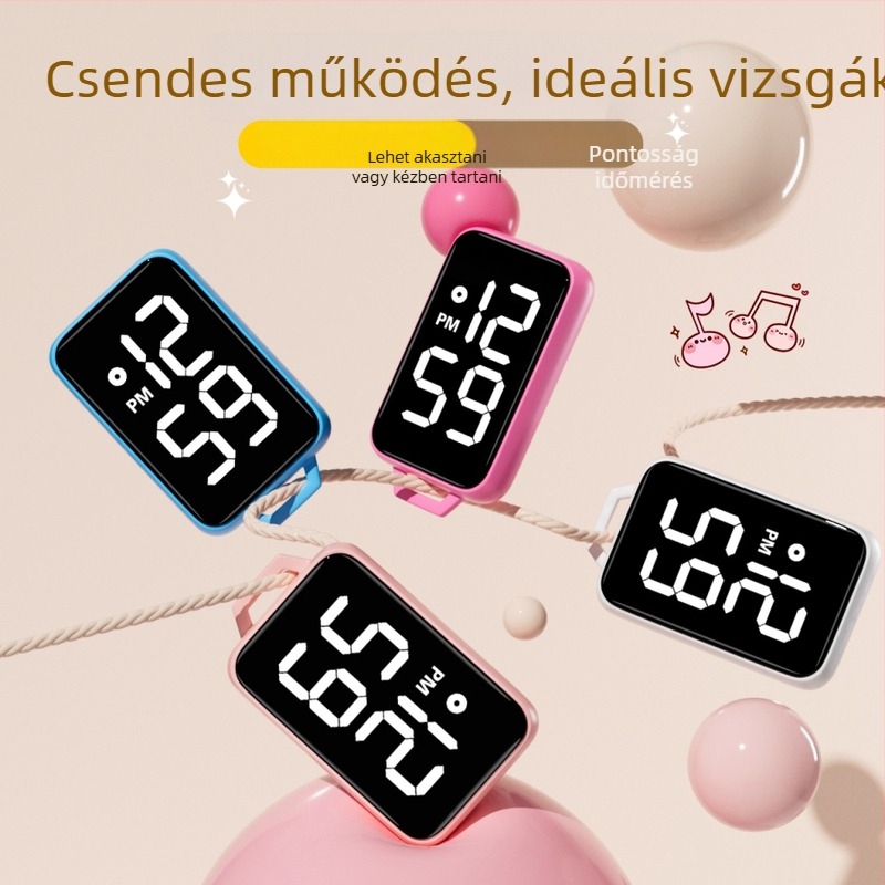 Kártya alakú kulcstartó karóra – elektronikus működés, numerikus kijelzés, téglalap alakú számlap, vízálló 10 m