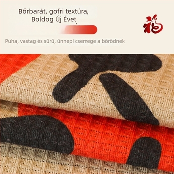 Vörös kanapé párnahuzat, négy évszakos, waffle anyagú, macskakarcolás elleni, minimalist dizájn