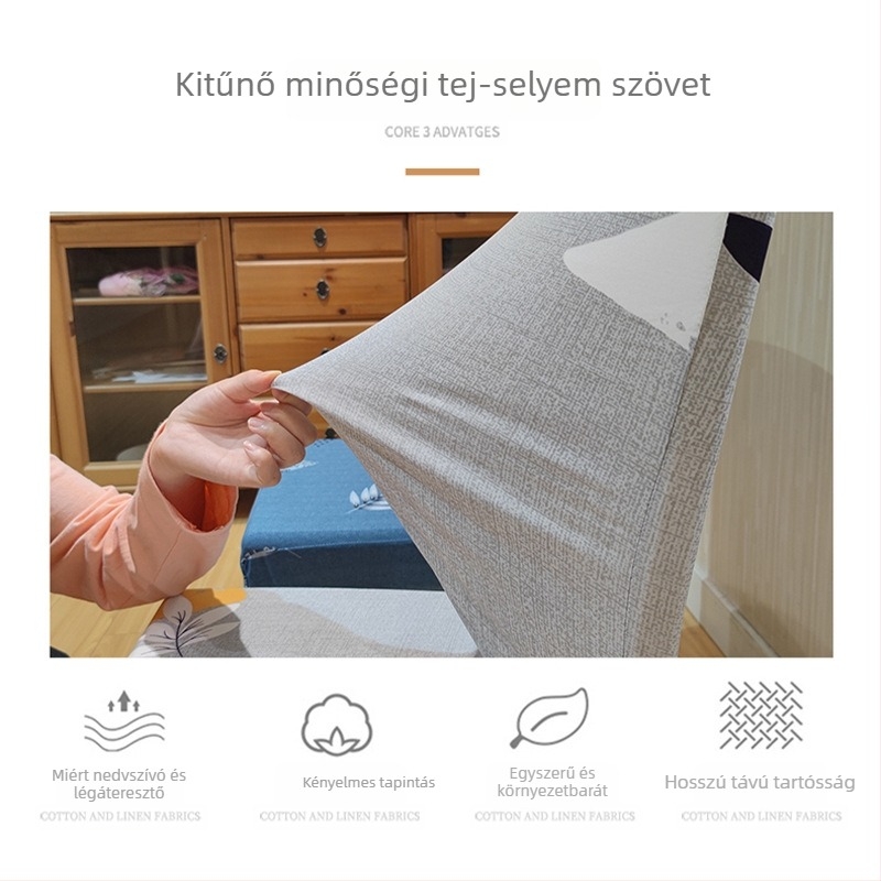 Milk Silk széktakaró, modern minimalista stílus, dekoratív funkció, egyszínű minta