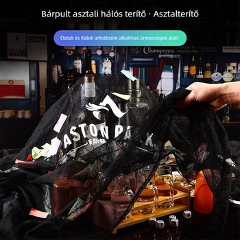 KTV éjszakai klubokhoz asztalterítő — porvédő, bárfedél, logóval