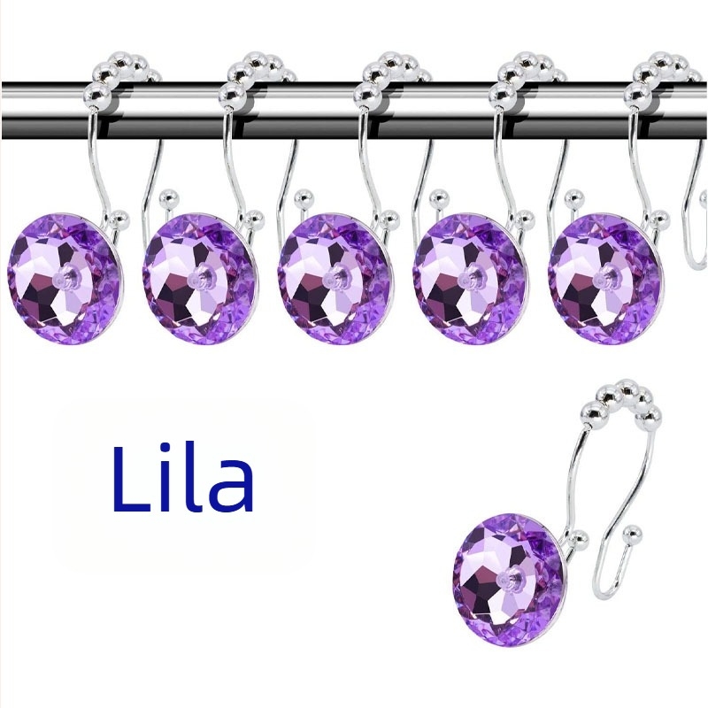 Ming Crown rozsdamentes acél dupla függöny kampó, modern minimalista stílus