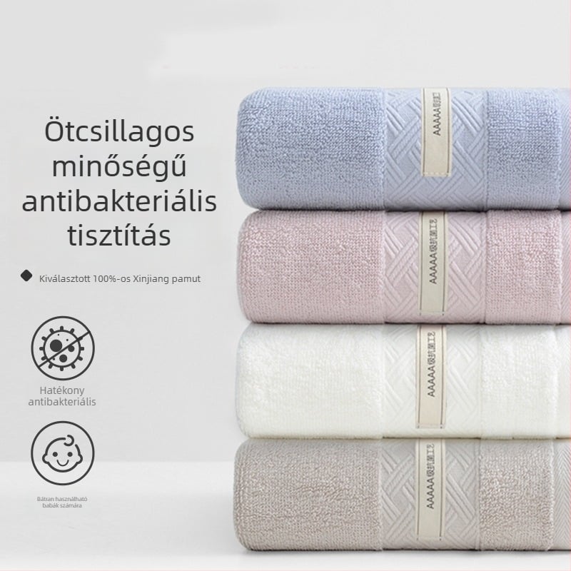 Pamut antibakteriális arc törlő, 32s fonal, sima szövés, súly 80–100 g