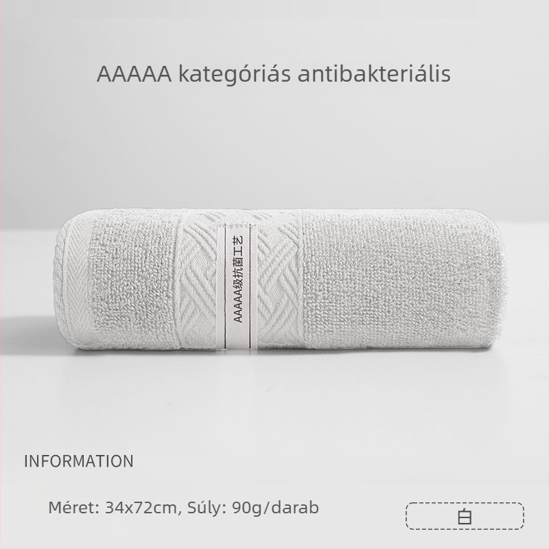 Pamut antibakteriális arc törlő, 32s fonal, sima szövés, súly 80–100 g