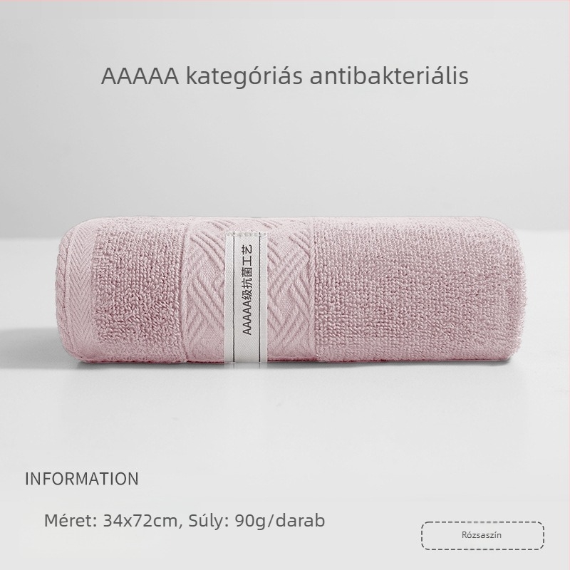 Pamut antibakteriális arc törlő, 32s fonal, sima szövés, súly 80–100 g