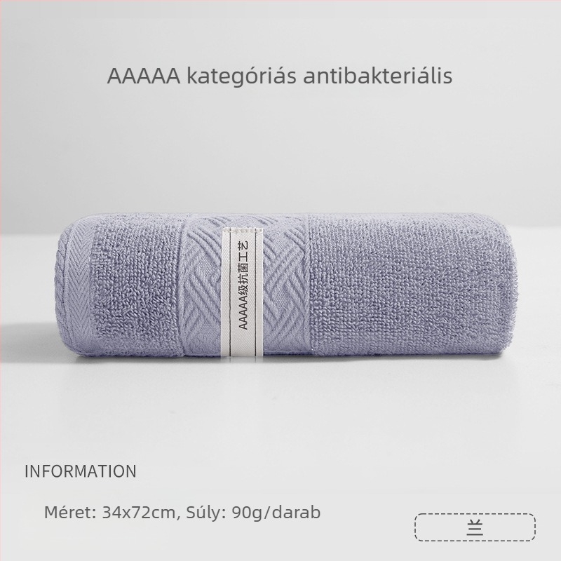 Pamut antibakteriális arc törlő, 32s fonal, sima szövés, súly 80–100 g
