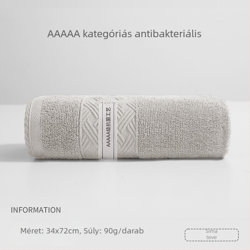 Pamut antibakteriális arc törlő, 32s fonal, sima szövés, súly 80–100 g