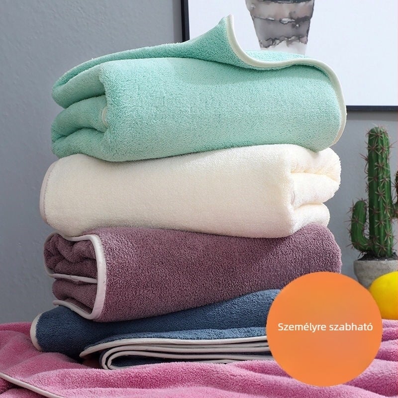 Arc törölköző korall fleece-ből, 150D szál, varrt szél, 80–100 g