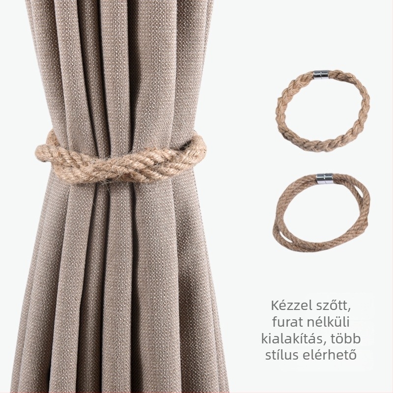 Mingxuan len függönyöv - kötött zsinór dizájn, modern minimalista stílus, testreszabható