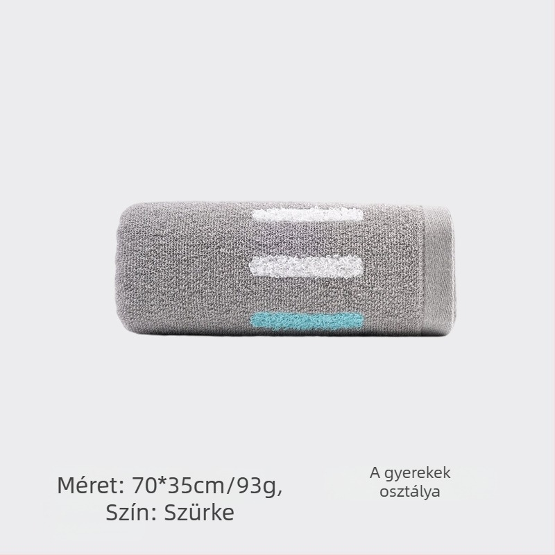 King Shore 7A Antibakteriális arc törölköző, 100% pamut, 18×2 fonal, hímzés és hajtás, 80–100 g