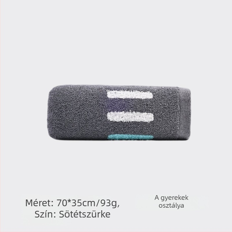 King Shore 7A Antibakteriális arc törölköző, 100% pamut, 18×2 fonal, hímzés és hajtás, 80–100 g