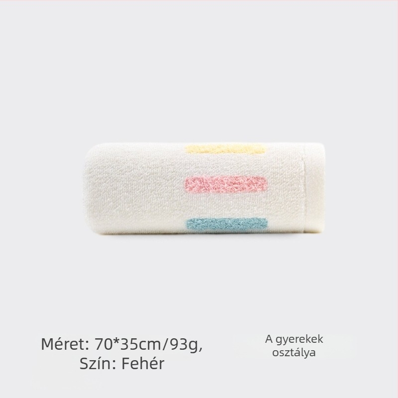 King Shore 7A Antibakteriális arc törölköző, 100% pamut, 18×2 fonal, hímzés és hajtás, 80–100 g