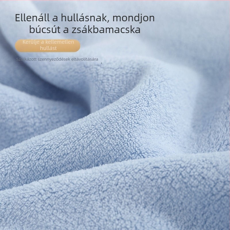 Koral fleece-ből készült fürdőtörölköző hímzéssel, vastag, puha és nedvszívó, 200-300 g, 150D