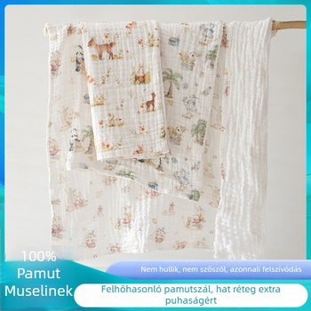 Csecsemőknek készült fürdőtörölköző, 100% pamutból, digitális nyomtatás, 300-400 g, babáknak