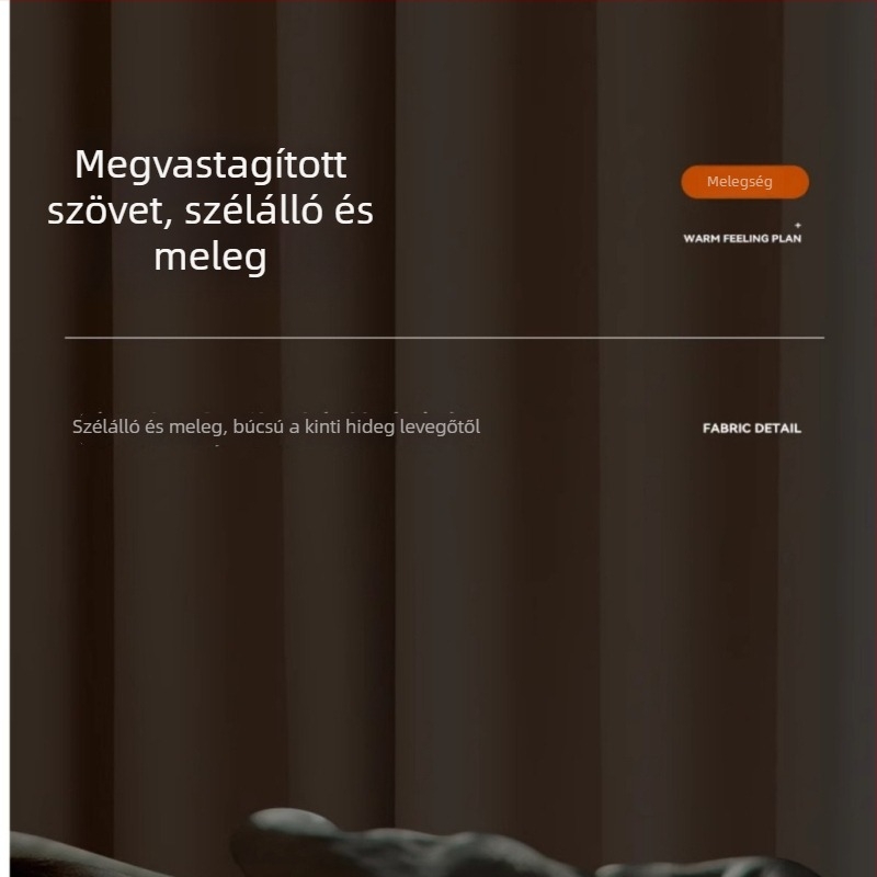 Téli szélvédett, vastagított blackout függönyanyag szigetelő párnázattal