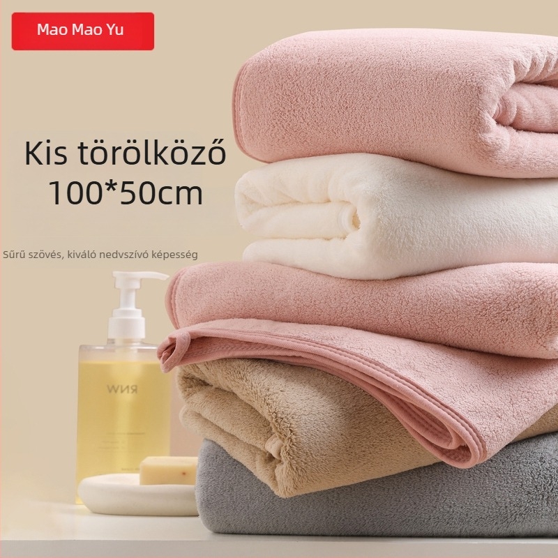 Drizzle antibakteriális korall fleeces arctor hajtörölköző – puha, nedvszívó, bőrbarát háztartási törölköző