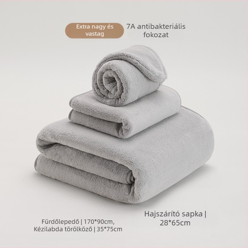 Drizzle antibakteriális korall fleeces arctor hajtörölköző – puha, nedvszívó, bőrbarát háztartási törölköző