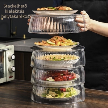 PET alapú, többrendszerű konyhai tárolófedél – szigetelt és porvédő, zöldségek és maradékok számára