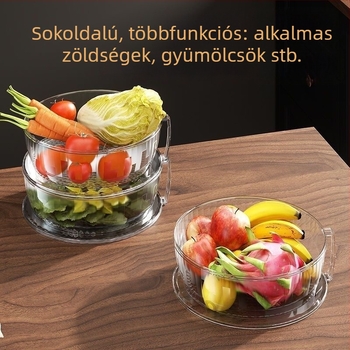 PET alapú, többrendszerű konyhai tárolófedél – szigetelt és porvédő, zöldségek és maradékok számára