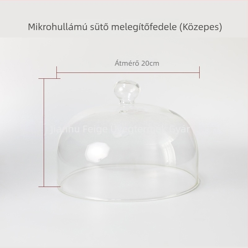 Mikrohullámú sütő fedél élelmiszerekhez, hőálló üveg, többfunkciós, izoláció és porvédett (hőálló üveg; többfunkciós; izoláció; porvédelmi; rajzok szerint testre szabható)