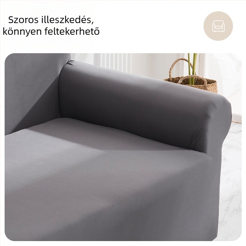 Egyszínű, minden évszakban használható rugalmas kanapéhuzat moduláris kanapéhoz, teljes lefedettséget biztosít otthoni használatra