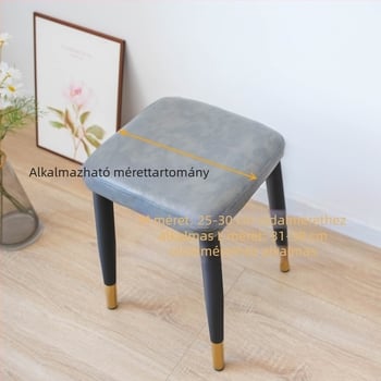 Négyszögletes puff-takaró otthoni használatra, vastagított, négy évszakos univerzális, rugalmas védőhuzat, rács mintázat, modern minimalist stílus