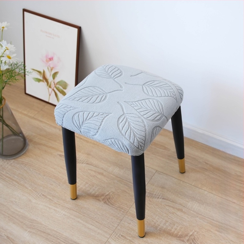 Négyszögletes puff-takaró otthoni használatra, vastagított, négy évszakos univerzális, rugalmas védőhuzat, rács mintázat, modern minimalist stílus