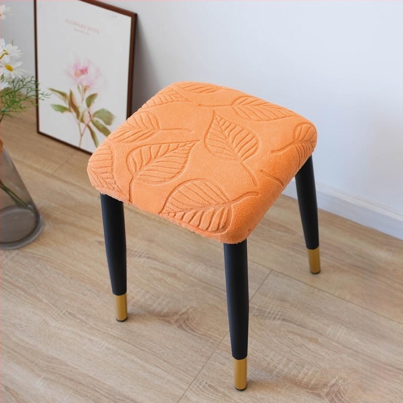 Négyszögletes puff-takaró otthoni használatra, vastagított, négy évszakos univerzális, rugalmas védőhuzat, rács mintázat, modern minimalist stílus