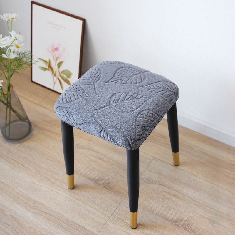Négyszögletes puff-takaró otthoni használatra, vastagított, négy évszakos univerzális, rugalmas védőhuzat, rács mintázat, modern minimalist stílus