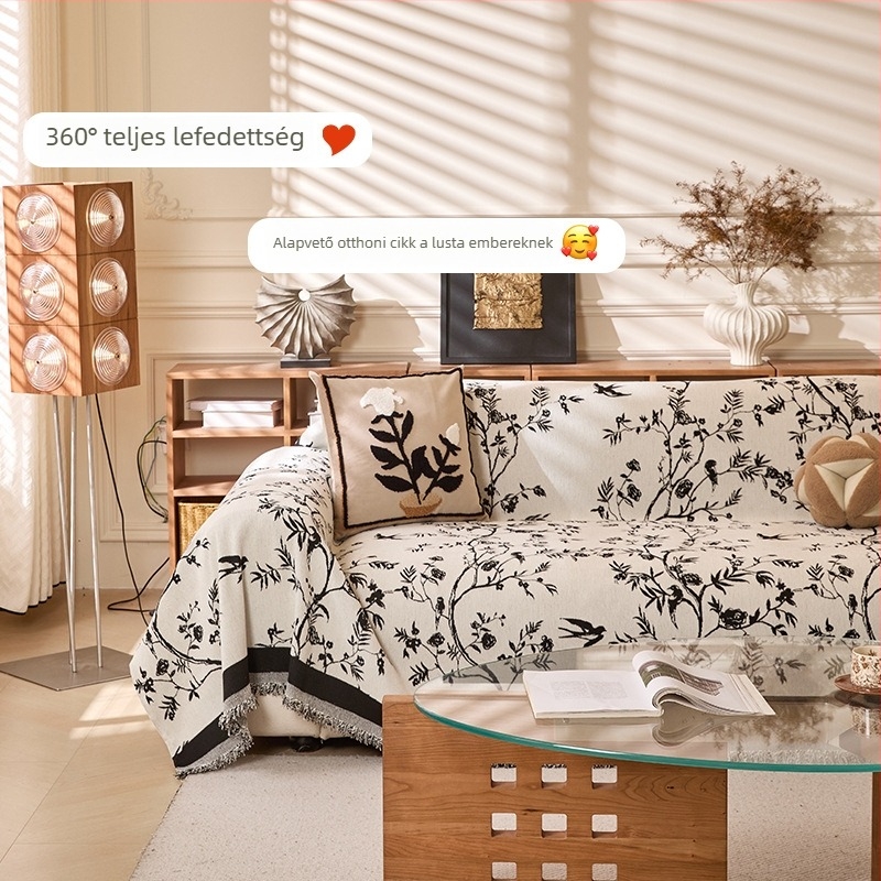 Chenille kanapévédő – francia vintage stílus, kiváló minőség, négy évszakos univerzális, macskakarcolás elleni védelem a szekcionált kanapéhoz.