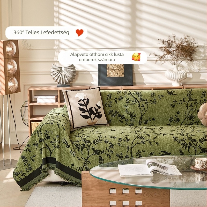Chenille kanapévédő – francia vintage stílus, kiváló minőség, négy évszakos univerzális, macskakarcolás elleni védelem a szekcionált kanapéhoz.