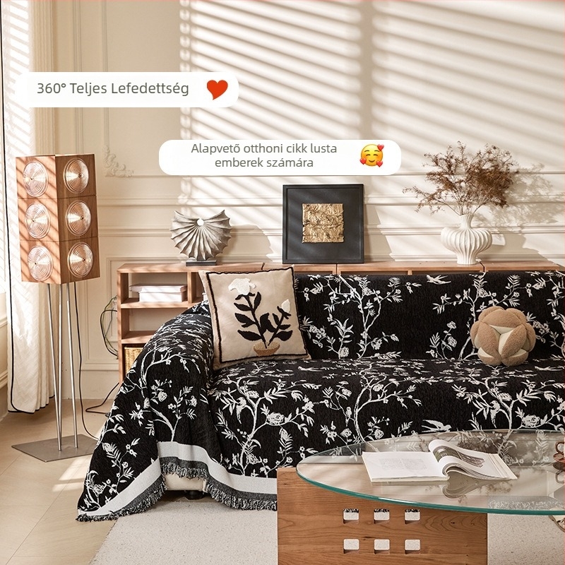 Chenille kanapévédő – francia vintage stílus, kiváló minőség, négy évszakos univerzális, macskakarcolás elleni védelem a szekcionált kanapéhoz.