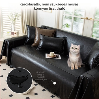 Bőr kanapévédő, egy darabos kialakítás, univerzális illeszkedés, egyszerű modern stílus, csipke mintázat