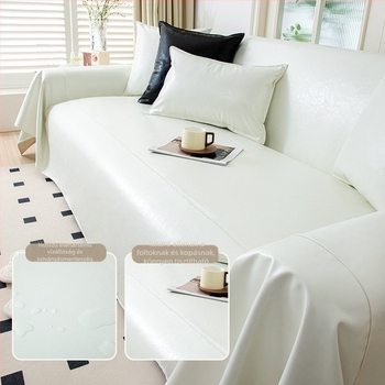 Bőr kanapévédő, egy darabos kialakítás, univerzális illeszkedés, egyszerű modern stílus, csipke mintázat