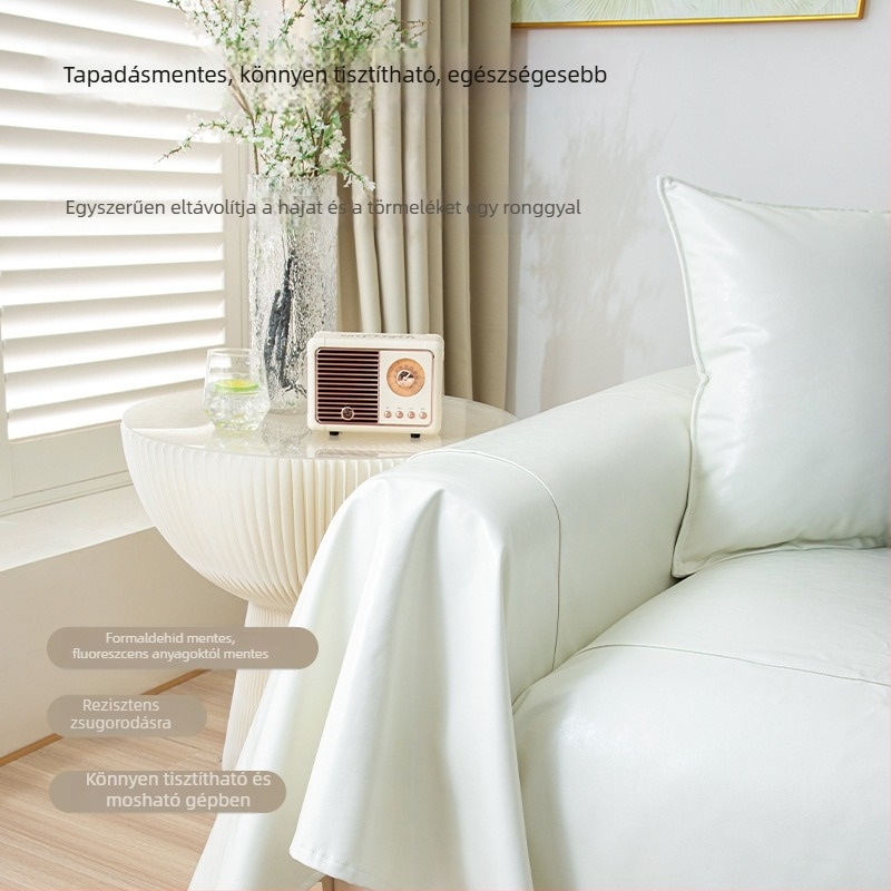 Bőr kanapévédő, egy darabos kialakítás, univerzális illeszkedés, egyszerű modern stílus, csipke mintázat